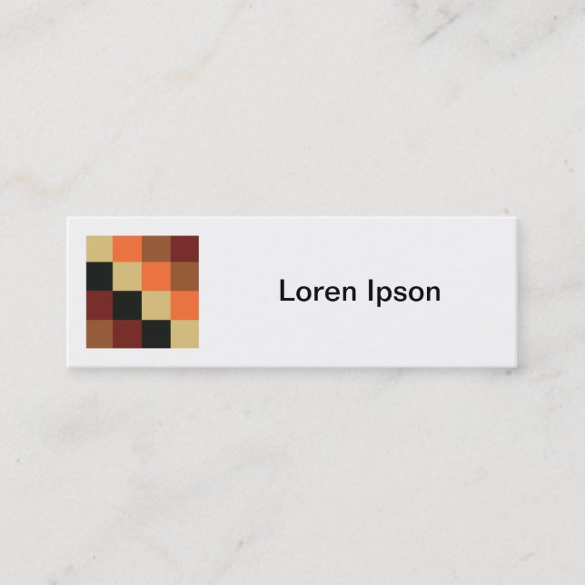 Carte De Visite Mini Photo carré - Carrés couleur 04 (Devant)