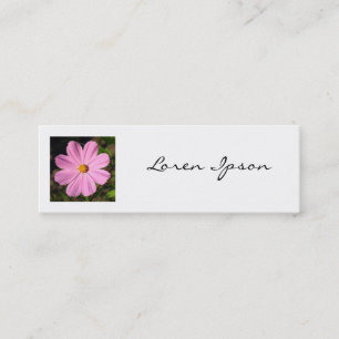 Carte De Visite Mini Photo carrée - Cosmos rose