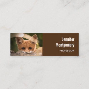 Carte De Visite Mini Photo de Cute Little Orange Fox