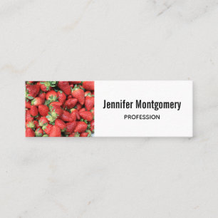 Carte De Visite Mini Photo Red Juicy Strawberries