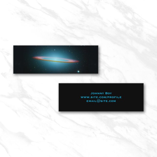 Carte De Visite Mini Photo spatiale de la galaxie du Sombrero (Skinny Business Card)