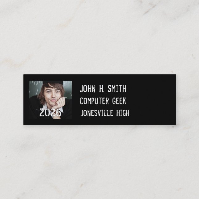 Carte De Visite Mini Photos Senior abordables (Devant)