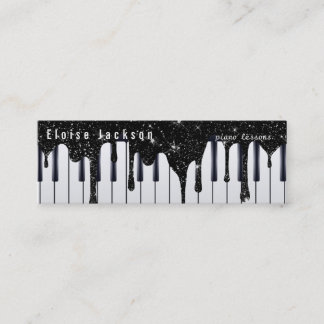 Carte De Visite Mini piano noir et blanc