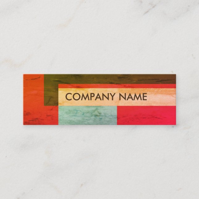 Carte De Visite Mini Pierre naturelle Mini BC, gris Brown rouge (Devant)