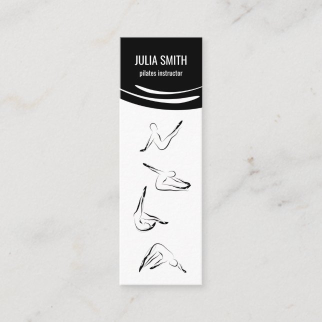Carte De Visite Mini Pilates Instructeur Quatre Pilates Pots (Devant)