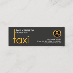 Carte De Visite Mini Pilote TAXI de signalisation de taxi créatif él