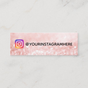 Carte De Visite Mini Pink Sparkings sur les médias sociaux Instagram