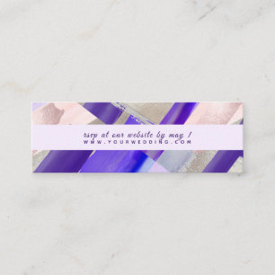 Carte De Visite Mini PixDezines Aquarelle Argent Violet web RSVP