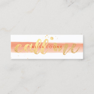 Carte De Visite Mini PixDezines m'appelle étincelant faux or