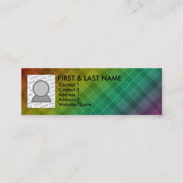 Carte De Visite Mini plaid arc-en-ciel (Devant)