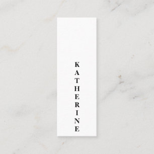 Carte De Visite Mini Plaine minimaliste noire blanche élégante