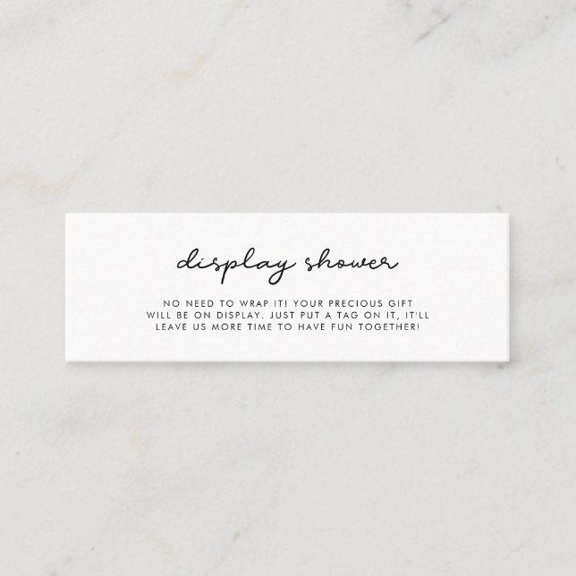 Carte De Visite Mini Plaque de douche à écran simple (Devant)