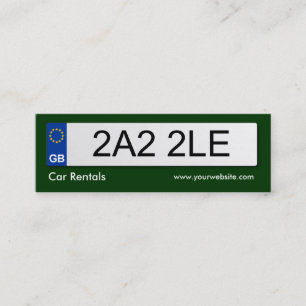 Carte De Visite Mini Plaque numérique britannique - Vert foncé