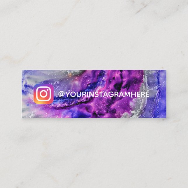 Carte De Visite Mini Plateau de peinture Instagram (Devant)