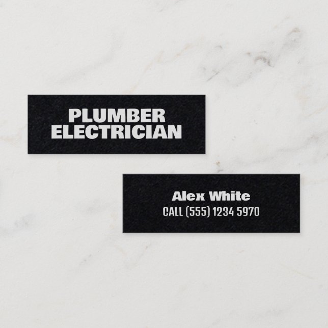 Carte De Visite Mini ⚡ Plombier & Électricien Premium (Devant / Derrière)