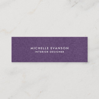 Carte De Visite Mini Plum Purple Lin Minimaliste Simple