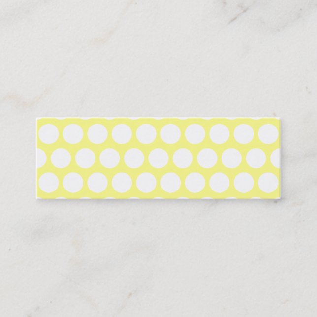 Carte De Visite Mini Points blancs et jaunes (Devant)