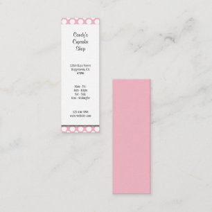 Carte De Visite Mini Points Blancs sur Fond Rose pour Entreprise Modifi