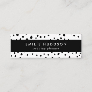 Carte De Visite Mini Points dalmatiens, Points dalmatiens, Noir et Blan
