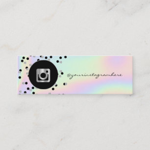 Carte De Visite Mini Points Modernes, Médias Sociaux Instagram Holograp