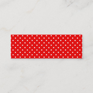 Carte De Visite Mini Points rouges et blancs