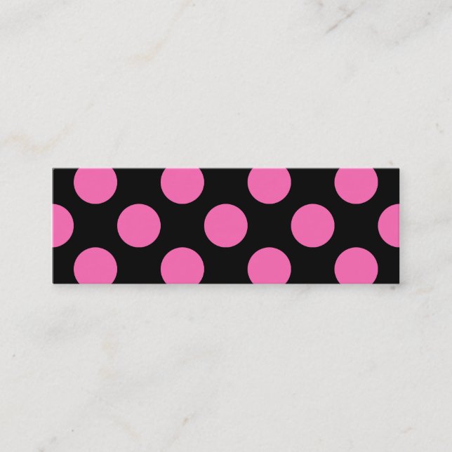 Carte De Visite Mini Pois roses chauds (Devant)