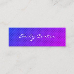 Carte De Visite Mini Police cursive de lissage minimaliste violet