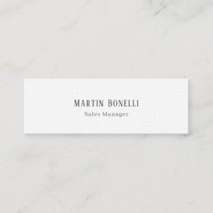Carte De Visite Mini Police Serif Classique Simple Professionnel Ligne