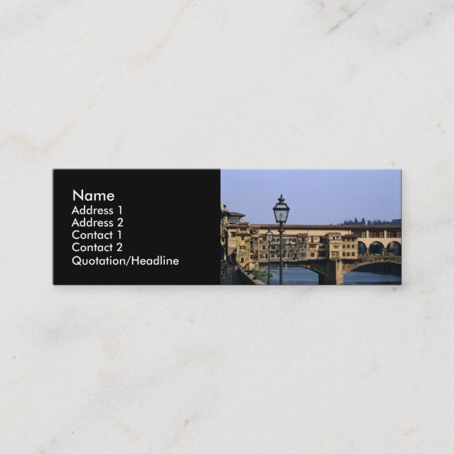 Carte De Visite Mini Ponte Vecchio | (Devant)