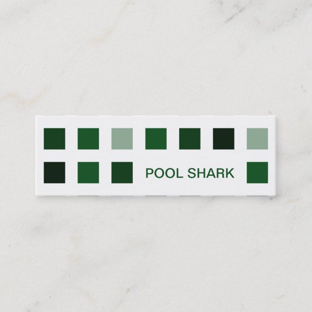 Carte De Visite Mini POOL SHARK (carrés mod) (Devant)