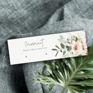 Carte De Visite Mini Porte-oreille Floral Rose-Rose-Doux