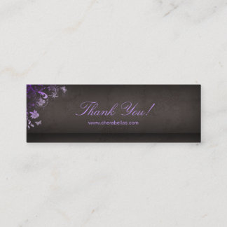 Carte De Visite Mini Pourpre floral de papillon de spa de signet de