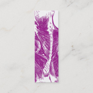 Carte De Visite Mini Pourpre vintage des muscles du dos de l'anatomie