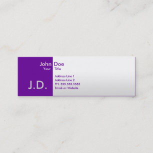 Carte De Visite Mini pourpres professionnelles