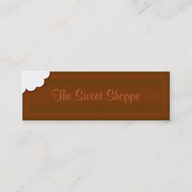 Carte De Visite Mini Prenez une morsure de chocolat (Devant)