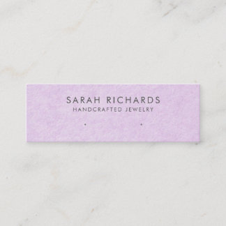 Carte De Visite Mini Présentoir à boucles d'oreilles en lin violet past