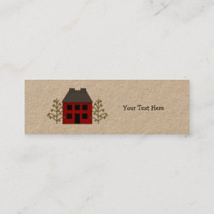 Carte De Visite Mini Primitive House Skinny Hang Tags