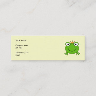 Carte De Visite Mini Prince de grenouille. Grenouille de sourire avec