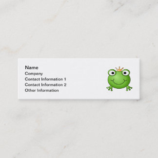 Carte De Visite Mini Prince de grenouille. Grenouille heureuse