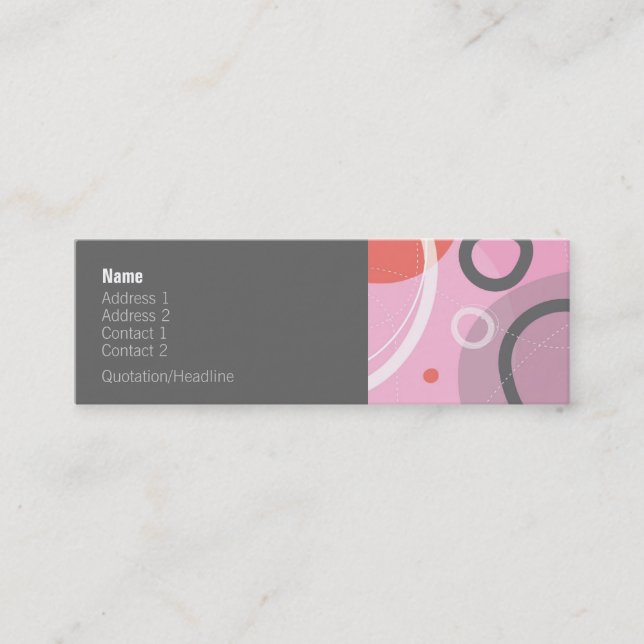 Carte De Visite Mini Princesse Abstract Profile Card (Devant)