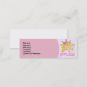 Carte De Visite Mini Princesse assez blonde Skinny Profile Cards (Devant / Derrière)