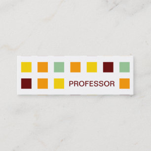 Carte De Visite Mini PROFESSEUR (carrés modernes)