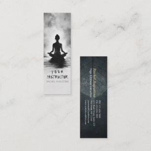 Carte De Visite Mini Professeur de méditation de yoga Pose du lotus Pei