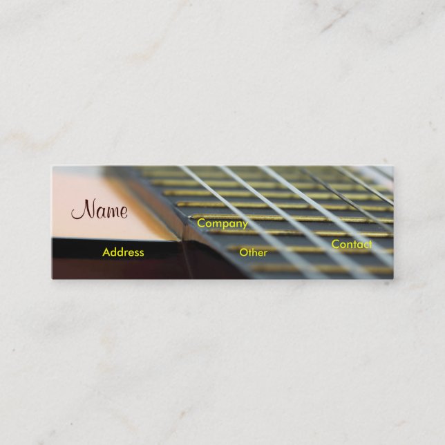 Carte De Visite Mini Professeur de musique de guitare (Devant)