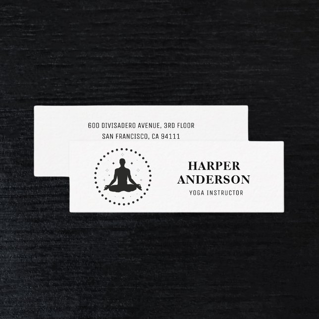 Carte de visite Mini Professeur de Yoga Moderne  (Créateur téléchargé)