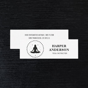 Carte De Visite Mini Professeur de Yoga tendance Logo professionnel Bus