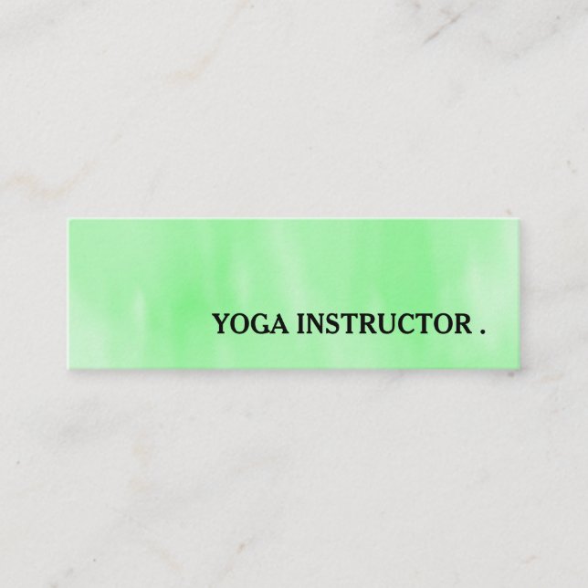 Carte De Visite Mini Professeur d'instructeur de Yoga d'aquarelle de me (Devant)