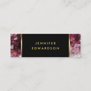 Carte De Visite Mini Professionnel de la pierre améthyste mauve