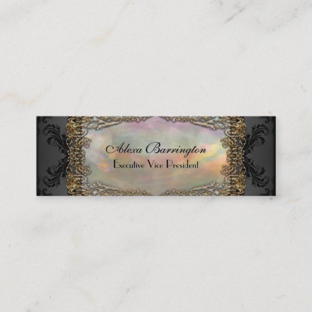 Carte De Visite Mini Professionnel élégant maigre de Debsaulea (Devant)