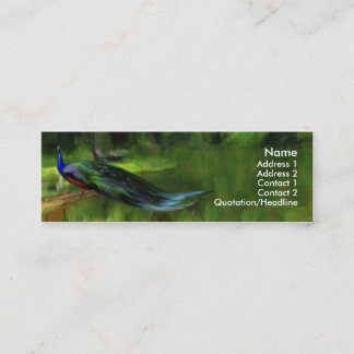 Carte De Visite Mini Profil/carte de visite de paon